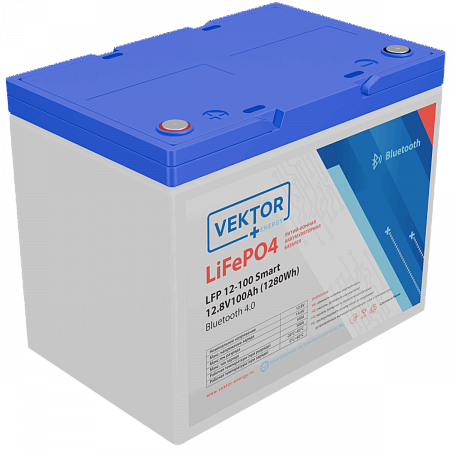 Купить Аккумуляторная батарея VEKTOR ENERGY LFP 12.8-100 Smart (Bluetooth) в Москве
